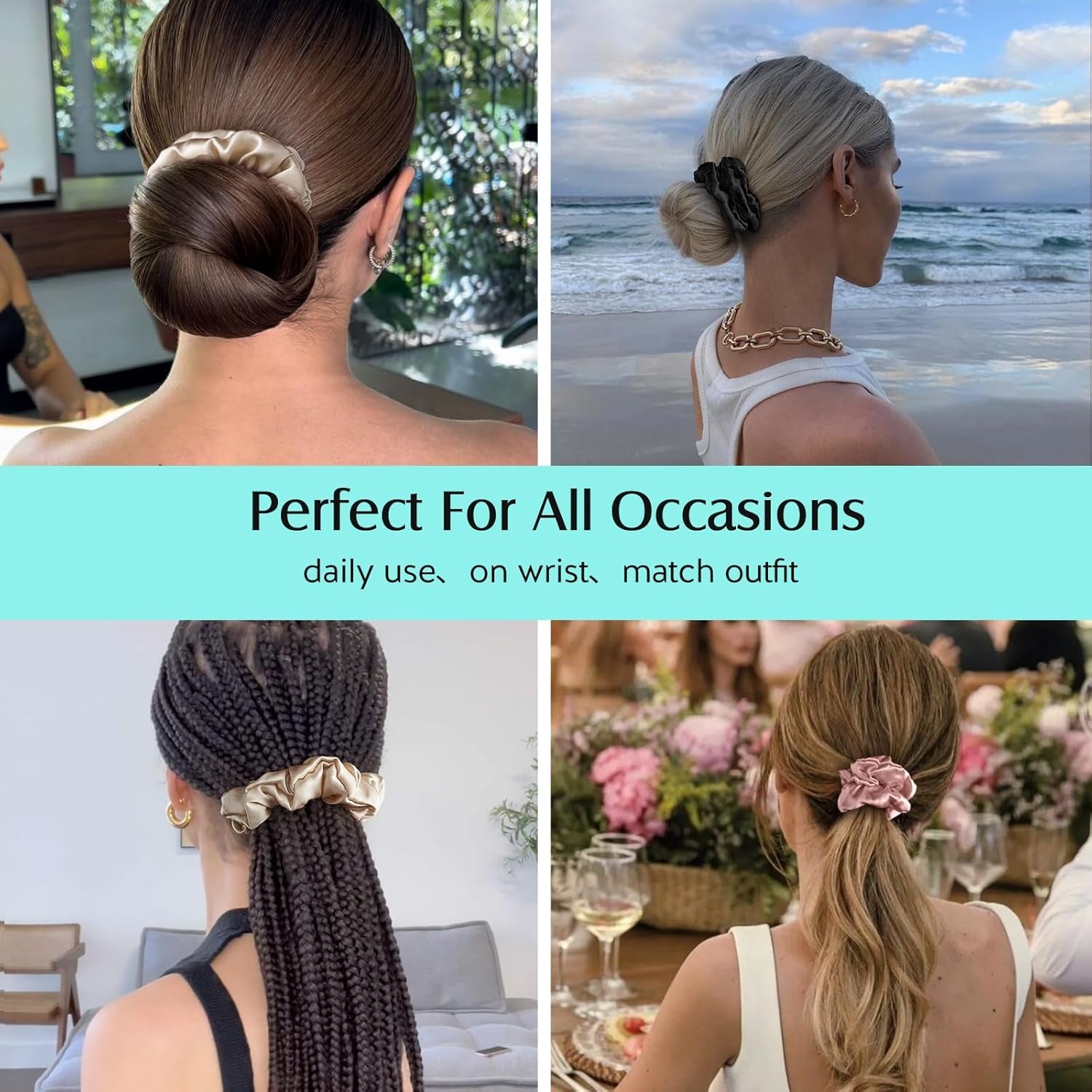 The "Royal Silk" Trio | 100% Pure Mulberry Silk Scrunchies (Anti-Breakage & Frizz-Free)