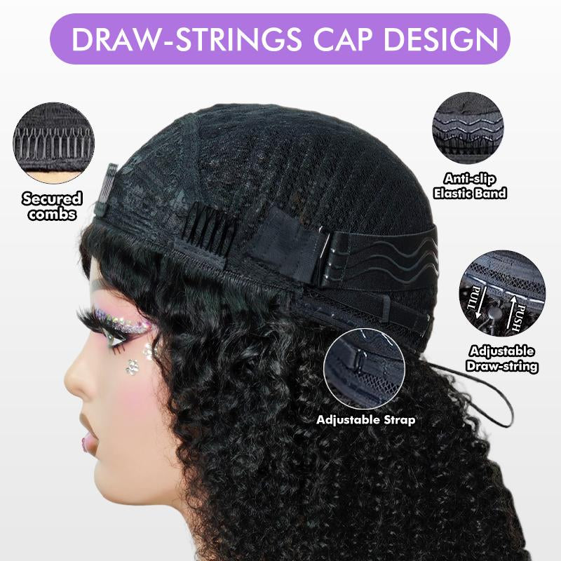 The "Afro-Luxe" Kinky Curly Half Wig | 3-in-1 Invisible Blend (200% Density & Glueless)