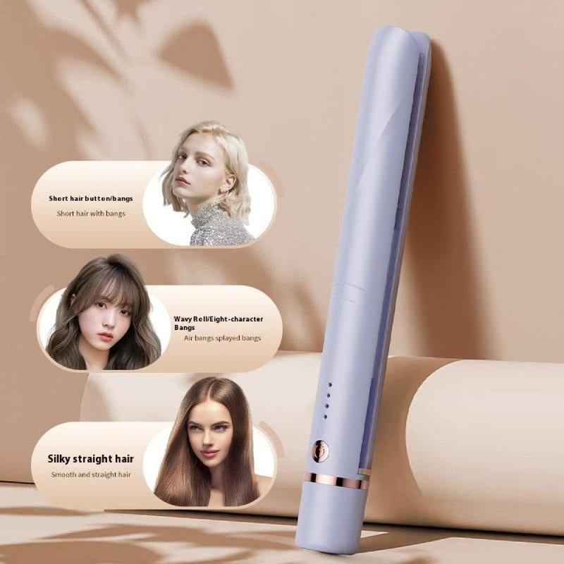The "Jetsetter" Mini 2-in-1 Flat Iron & Curling Wand | Ceramic Travel Styler (Portable & Anti-Frizz)