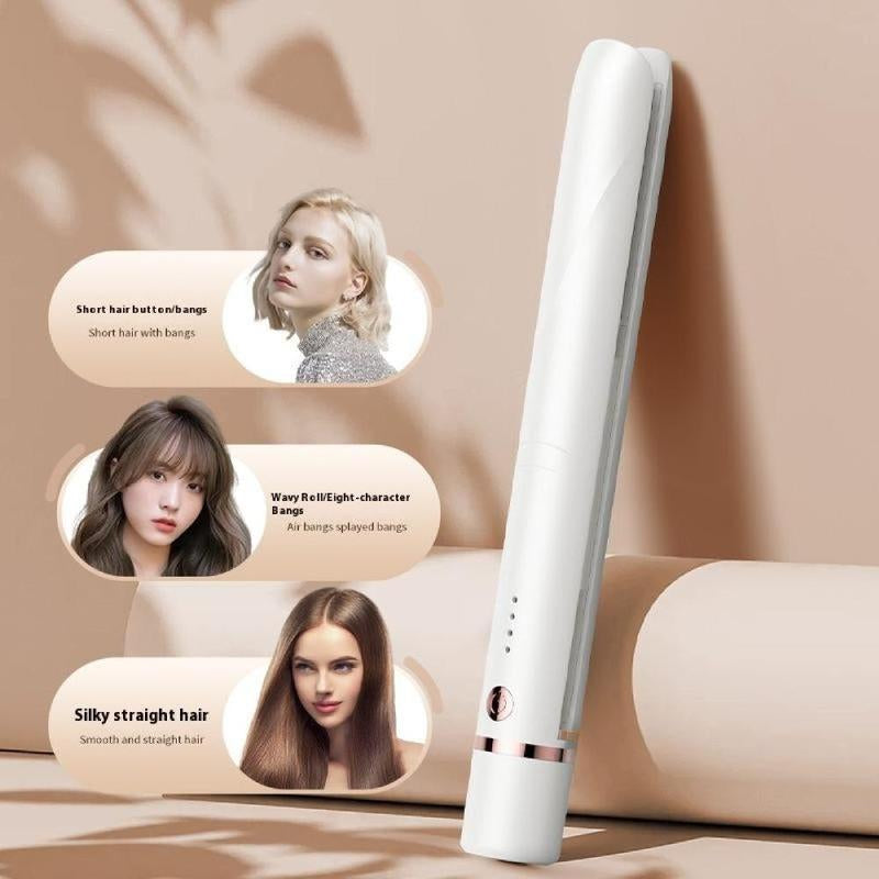 The "Jetsetter" Mini 2-in-1 Flat Iron & Curling Wand | Ceramic Travel Styler (Portable & Anti-Frizz)