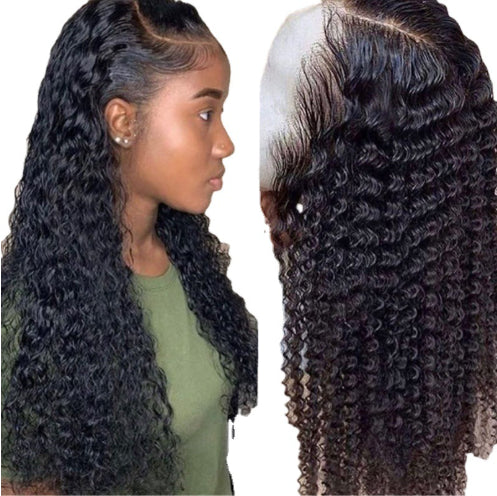 Glueless Kinky Curly HD Lace Frontal Wig – 100% Brazilian Human Hair | Luxury Glow Collection