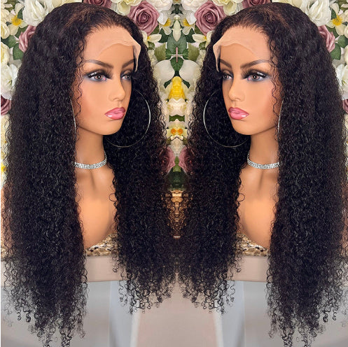 Glueless Kinky Curly HD Lace Frontal Wig – 100% Brazilian Human Hair | Luxury Glow Collection