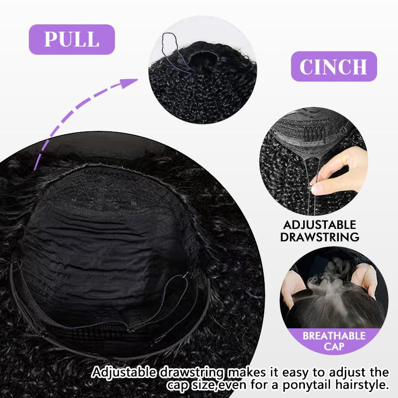 The "Afro-Luxe" Kinky Curly Half Wig | 3-in-1 Invisible Blend (200% Density & Glueless)