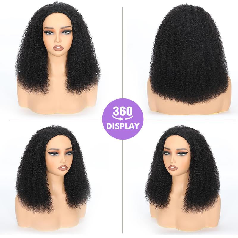 The "Afro-Luxe" Kinky Curly Half Wig | 3-in-1 Invisible Blend (200% Density & Glueless)