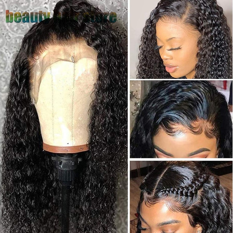 Glueless Kinky Curly HD Lace Frontal Wig – 100% Brazilian Human Hair | Luxury Glow Collection